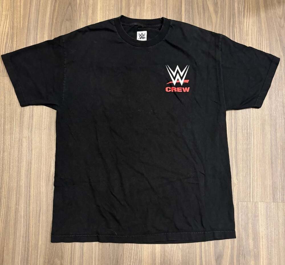 WWE Crew Fall Tour 2014 T-Shirt Size XL Black Wrestling Graphic Tee